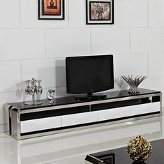 洛克威登烤漆不锈钢电视柜