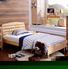 榫卯框架松木儿童床