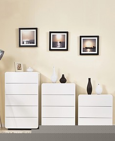 多功能亮光烤漆五斗柜