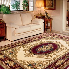 混纺手工剪花地垫