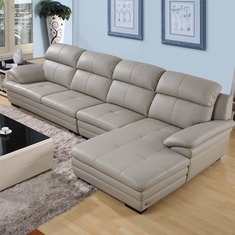 小户型环保真皮沙发组合