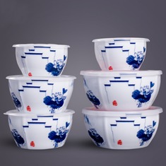 青花骨瓷保温瓷具