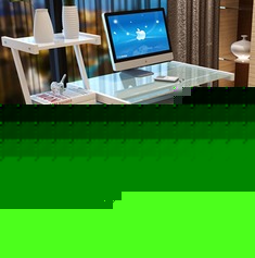 环保钢化玻璃台式电脑桌