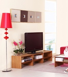 板式原木色电视机柜