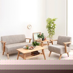 小户型浅灰色布艺沙发