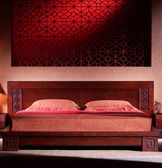 古朴大方1.8米实木婚床