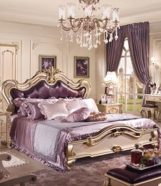 1.8米实木雕花储物床