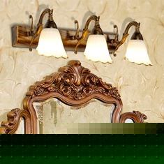 铜镀合金复古镜前灯