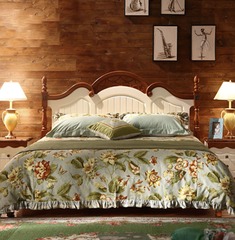 实木经济型双人床