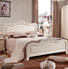 烤漆工艺纯色卧房床