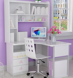 环保儿童转角书桌椅