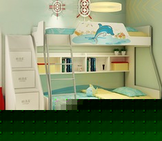 蓝色海洋男孩上下床