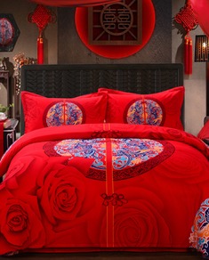 柔软不起球1.8m婚庆床品