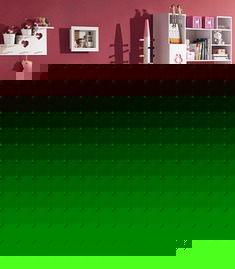 粉白色单人公主床