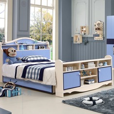 带拖床多功能儿童单人床