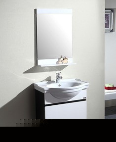 实木悬挂式浴室柜