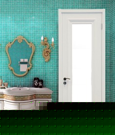 一体玻璃设计平开门