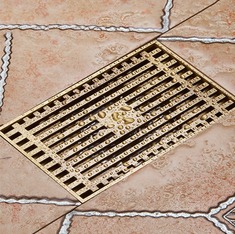 长方形全铜淋浴房防臭地漏