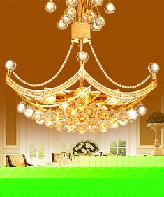 省电节能小吊船水晶吊灯