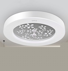 圆形温馨led客厅主卧室水晶吸顶灯