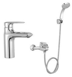 挂墙式花洒台盆龙头套餐