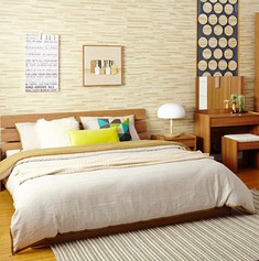 现代简约板式双人床