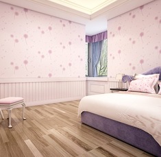 立体印花浮雕无纺布田园墙纸