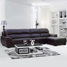 L形转角皮艺沙发