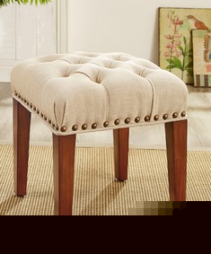 经济型做旧实木梳妆凳