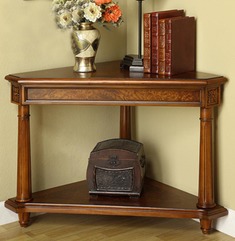 美式乡村做旧三角小边桌