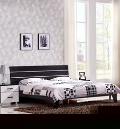 实木排骨架双人床