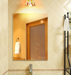 现代百搭双重磨边无框浴室镜