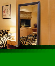 立体斜边方形悬挂式穿衣镜