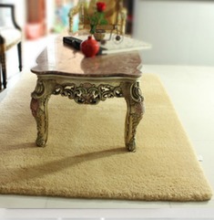 长方形纯色毛绒地毯