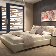 米色可拆洗布艺床