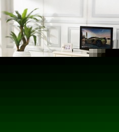 象牙白方形茶几