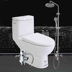 喷射虹吸式坐便器花洒组合