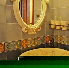 时尚亮丽美式仿古卫生间瓷砖