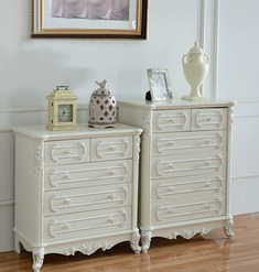 白色环保圆角斗柜