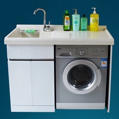 时尚带洗衣机洗衣柜