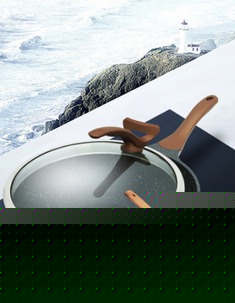 麦饭石工艺不粘平底炒锅