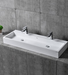 方形人造石艺术双台盆