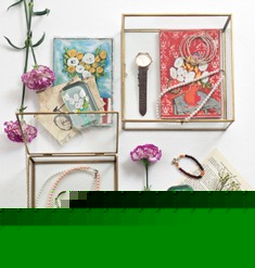 正方形透明玻璃首饰盒