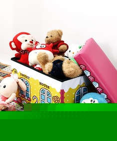 卡通皮革储物凳