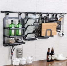 厨房太空铝自由组合式置物架