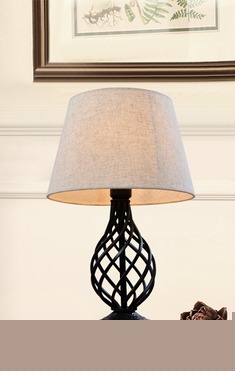 复古麻布客厅台灯