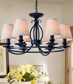 吸吊两用复古客厅灯