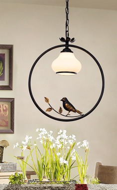 创意小鸟美式吊灯