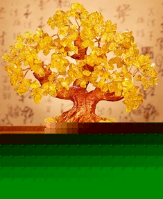 黄水晶发财树客厅摆件