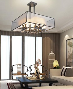 复古铁艺中式客厅灯